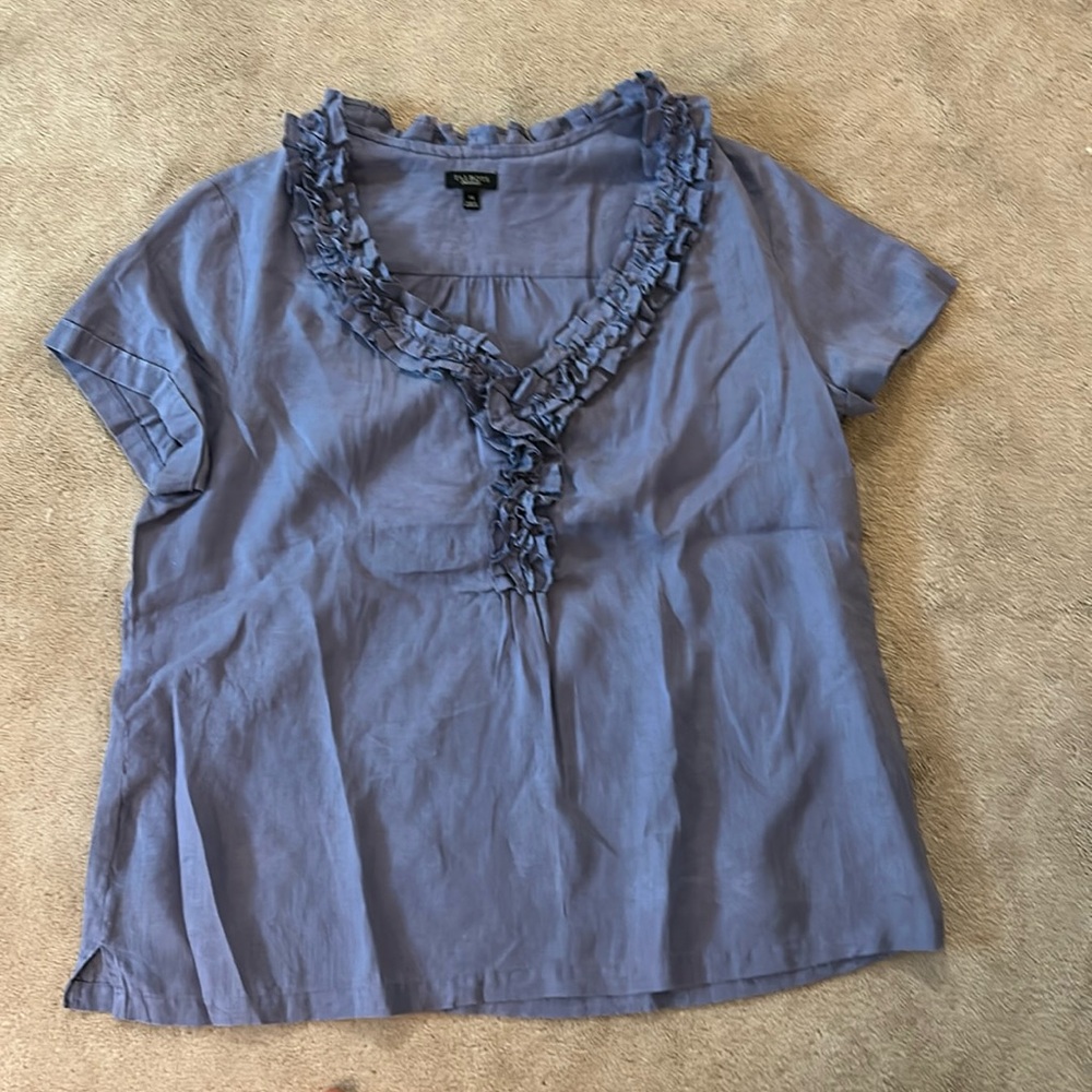Talbots linen blouse size 14